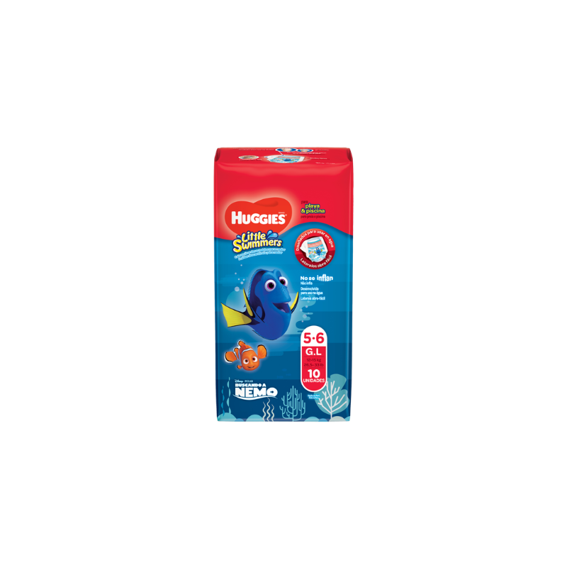 FRALDA HUGGIES LITTLE SWIMMERS PISCINA G-L COM 10 UNIDADES
