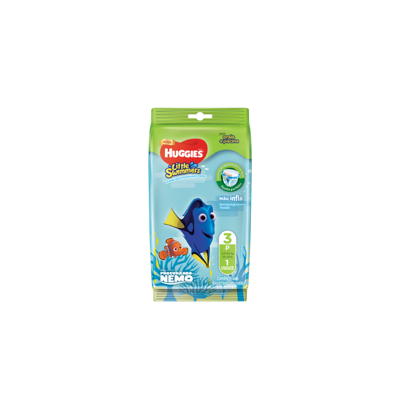 FRALDA HUGGIES LITTLE SWIMMERS PISCINA P COM 1 UNIDADE