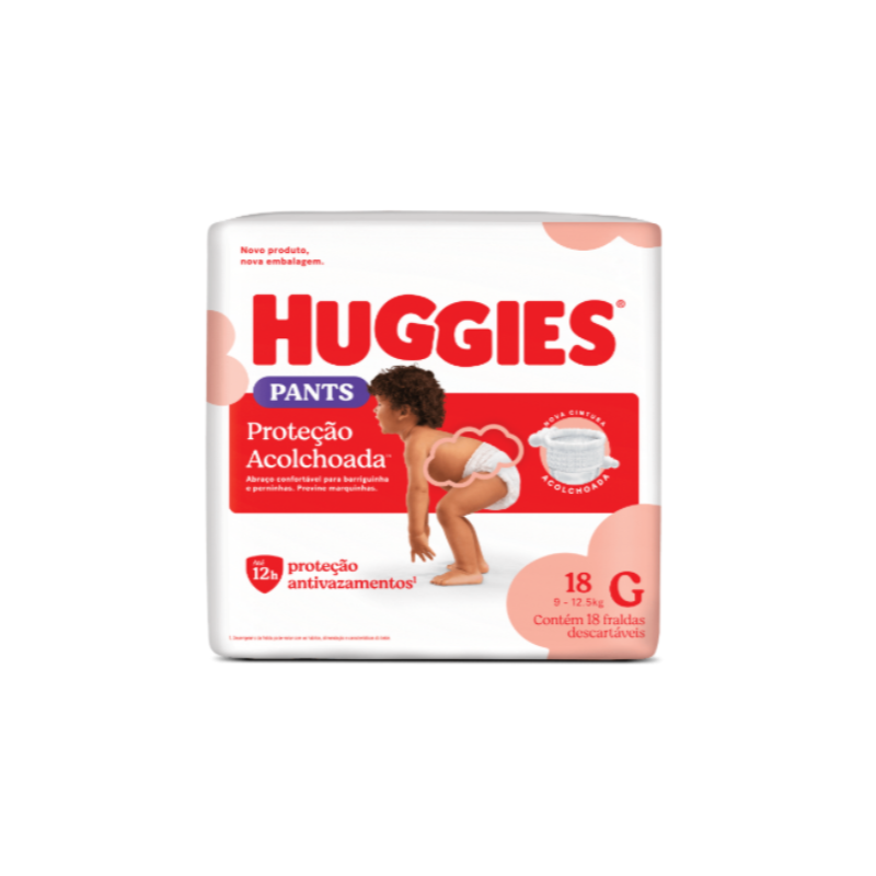 FRALDA HUGGIES SUPREME CARE ROUPINHA G COM 18 UNIDADES