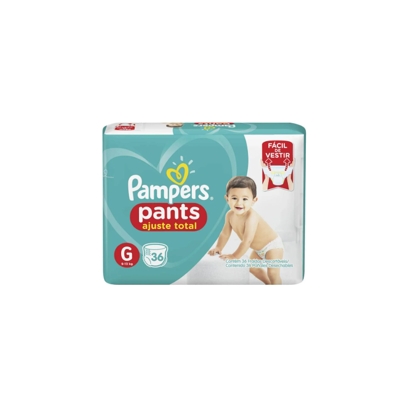 FRALDA PAMPERS PANTS CONFORT SEC G COM 36 UNIDADES