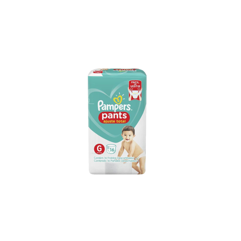 FRALDA PAMPERS PANTS PACOTAO G COM 16 UNIDADES