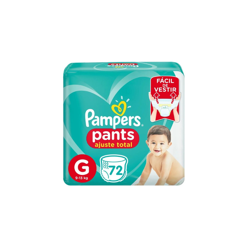 FRALDA PAMPERS PANTS TOP G COM 72 UNIDADES