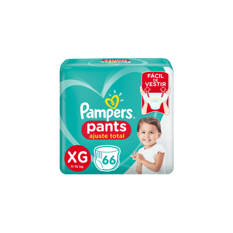 FRALDA PAMPERS PANTS TOP XG COM 66 UNIDADES