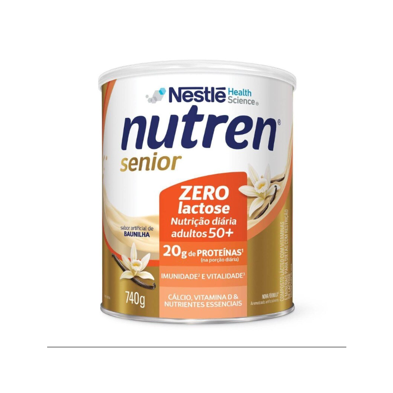 NUTREN SENIOR PO BAUNILHA ZERO LACTOSE 740G