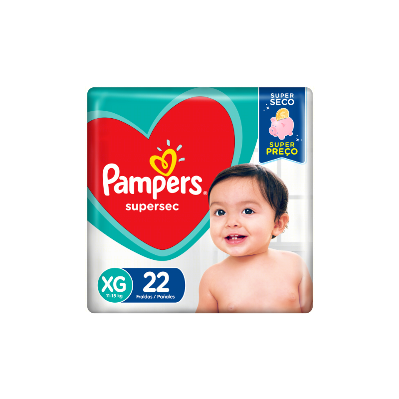 FRALDA PAMPERS SUPERSEC XG 22UNI