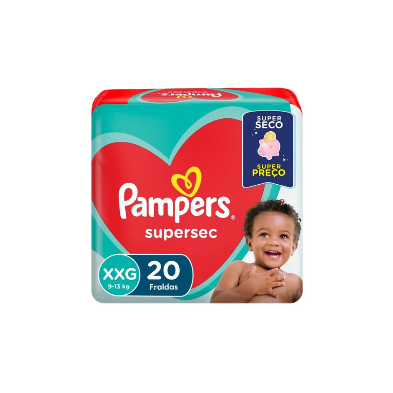 FRALDA PAMPERS SUPERSEC XXG 20 UNIDADES