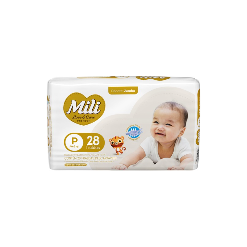 FRALDA LOVECARE JUMBO P COM 28 UNIDADES
