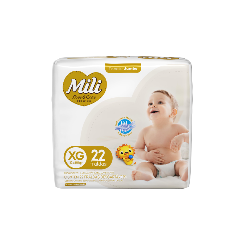 FRALDA LOVECARE JUMBO XG COM 22 UNIDADES