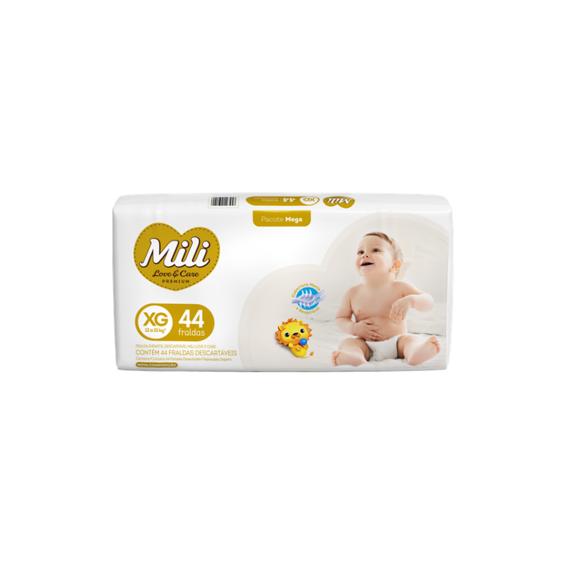 FRALDA LOVECARE MEGA XG COM 44 UNIDADES