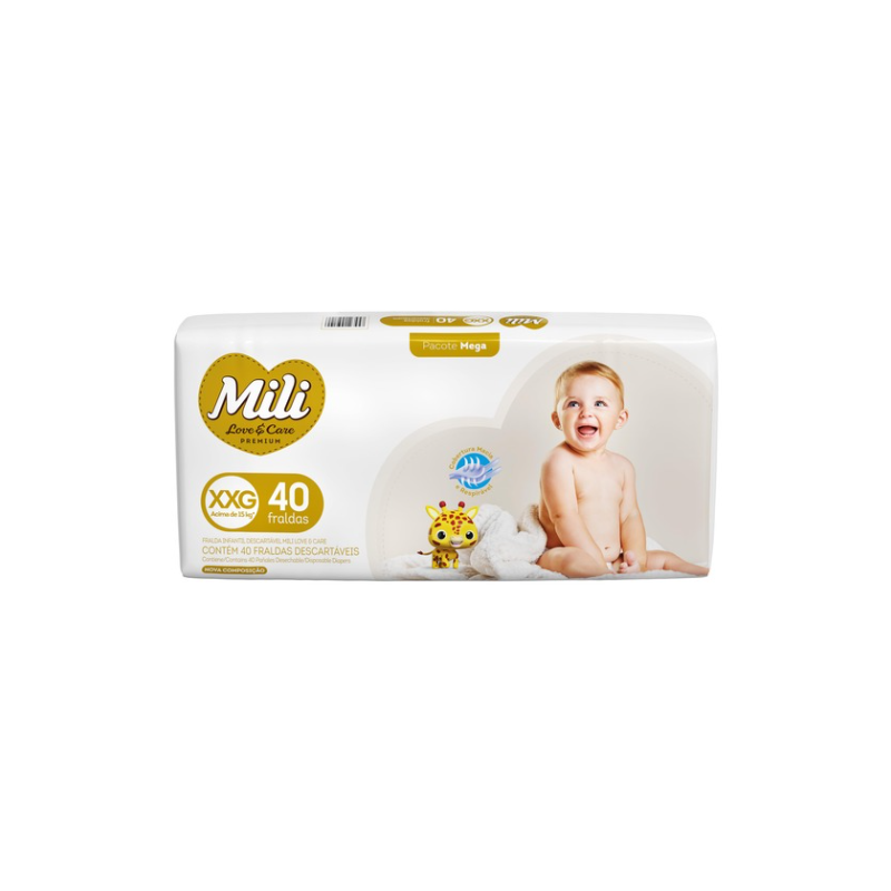 FRALDA LOVECARE MEGA XXG COM 40 UNIDADES