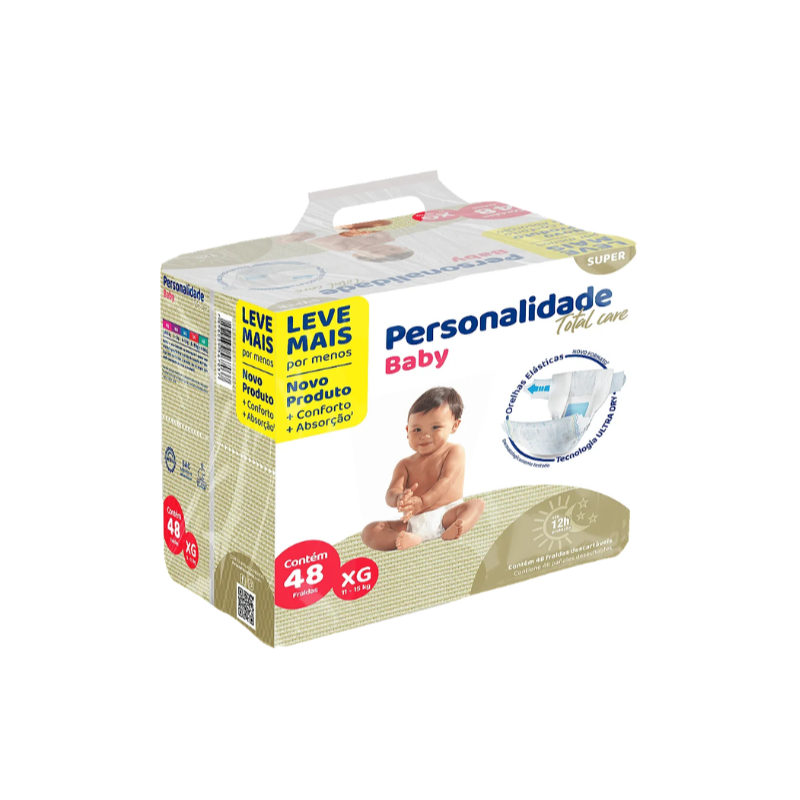 FRALDA PERSONALIDADE BABY TOTAL CARE G COM 48 UNIDADES