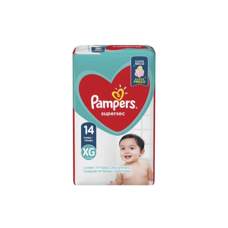FRALDA PAMPERS SUPERSEC ECONOMICA XG 14 UNIDADES