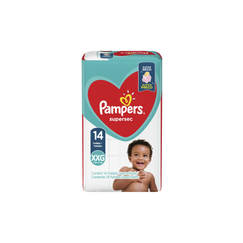 FRALDA PAMPERS SUPERSEC ECONOMICA XXG 14 UNIDADES