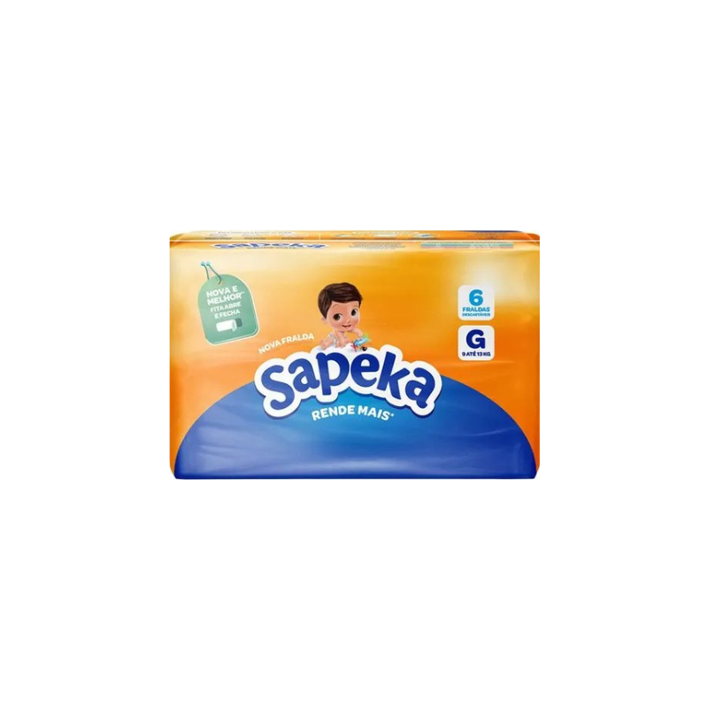 FRALDA SAPEKA REG RENDE MAIS G 6 UNIDADES