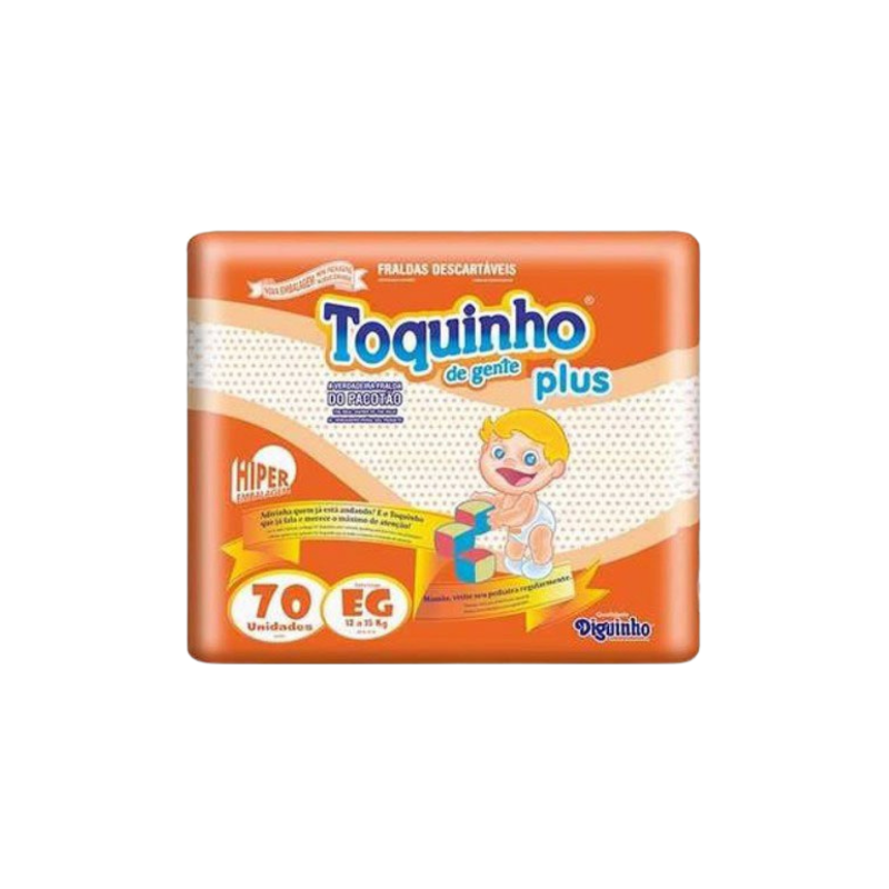 FRALDA TOQUINHO PLUS EG COM 70 UNIDADES