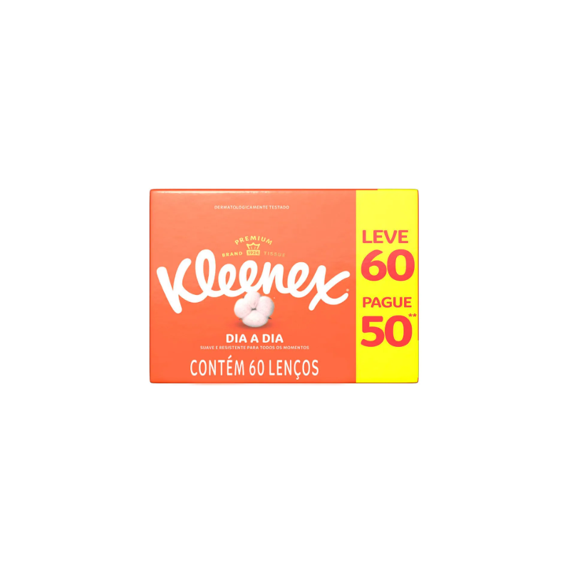 LENCO KLEENEX BOX MISTO LEVE 60 E PAGUE 50 UNIDADES