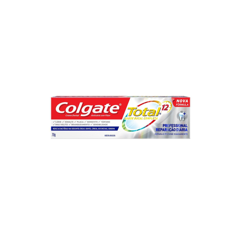 CREME DENTAL COLGATE TOTAL 12 PROF. REPARAÇÃO DIÁRIA 70G