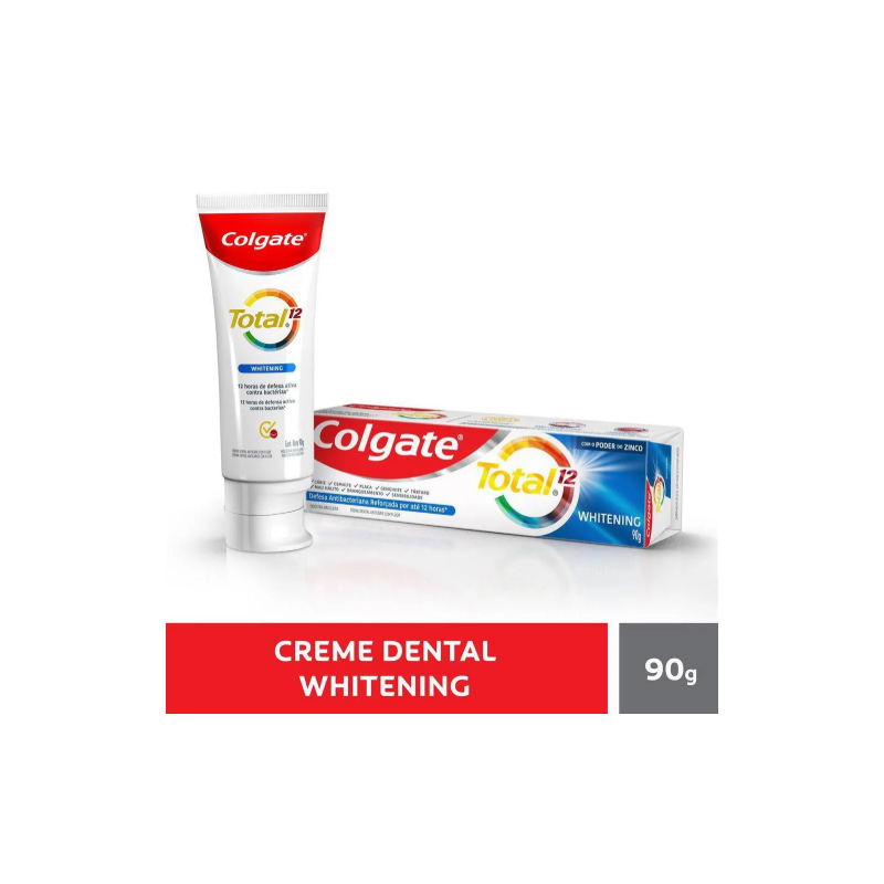 CREME DENTAL COLGATE TOTAL 12 WHITE GEL COM 90 GRAMAS