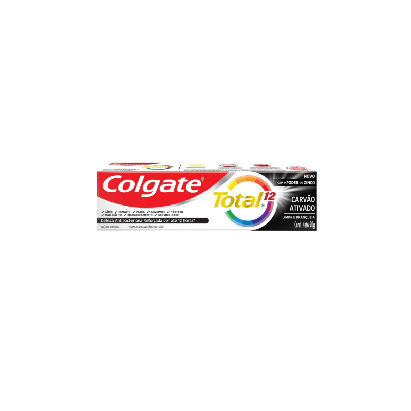 CREME DENTAL COLGATE TOTAL CARVAO ATIVADO 90G