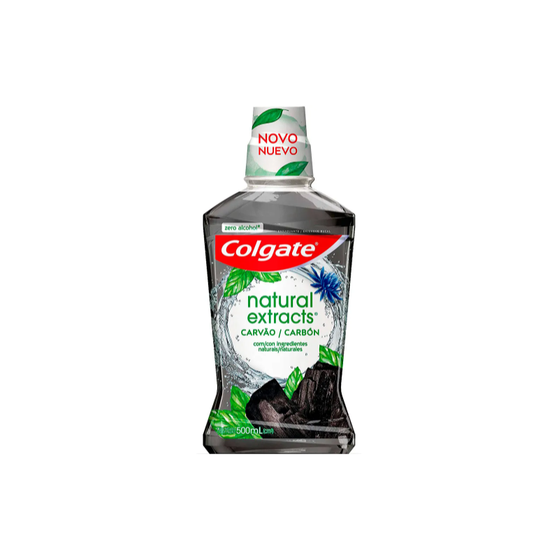 ENXAGUANTE BUCAL COLGATE NATURAL EXTRACTS CARVAO 500ML