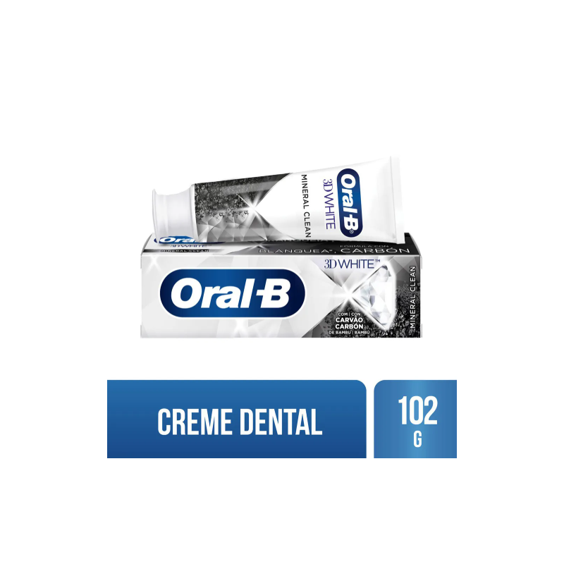 CREME DENTAL ORAL-B 3D WHITE MINERAL CLEAR 102 GRAMAS