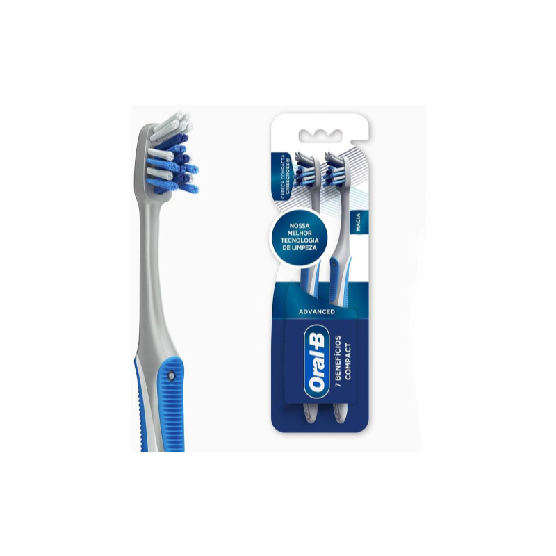 ESCOVA DENTAL ADVANCED ORAL-B COM 2 UNIDADE 