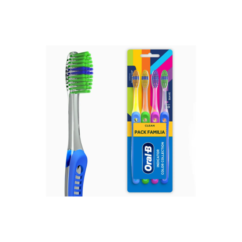 ESCOVA DENTAL ORAL-B CLEAN INDICATOR COLOR COLLECTION 4UND