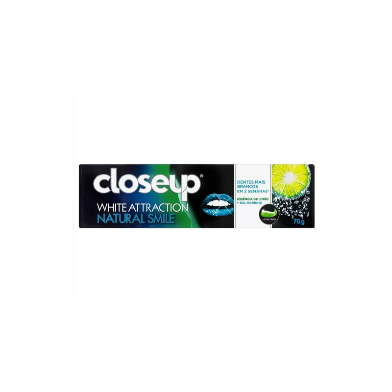 CREME DENTAL CLOSEUP WHITE ATTRACTION NATURAL SMILE LIMÃO70G