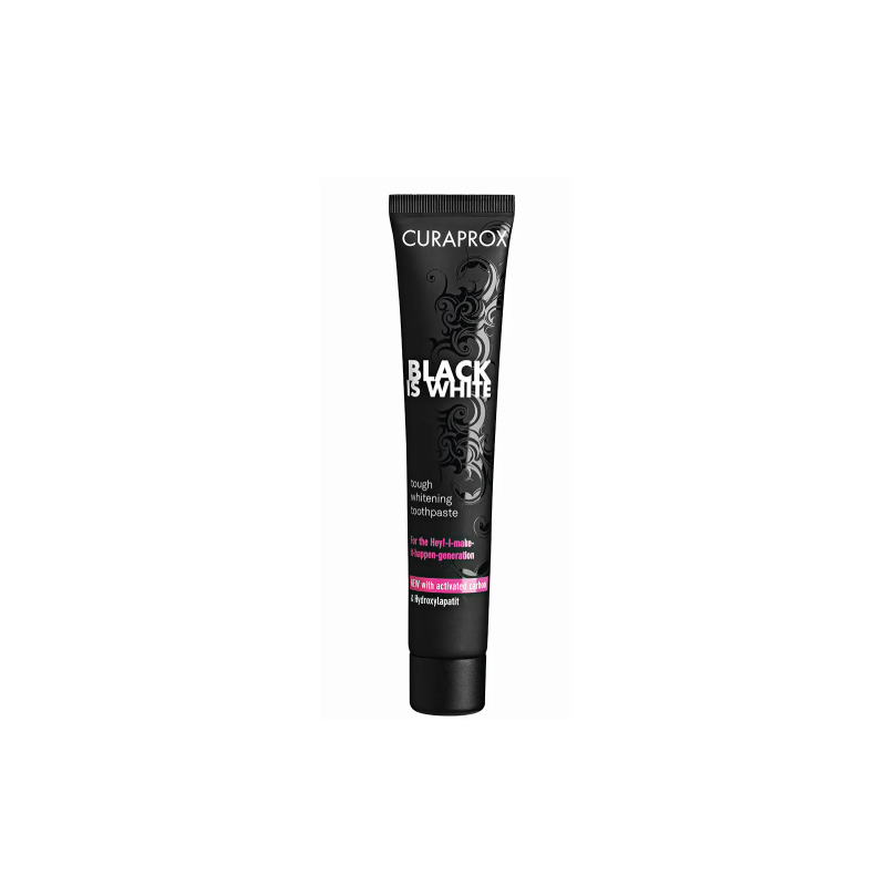 CREME DENTAL CURAPROX  BLACK WHITE 90G
