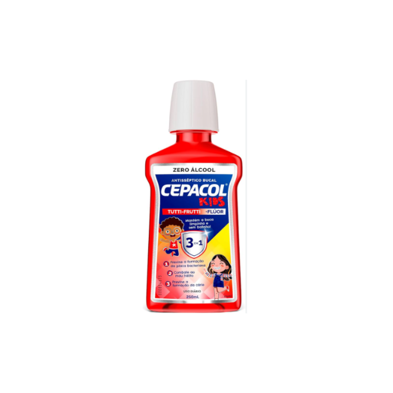 ENXAGUANTE BUCAL CEPACOL ANTISSEPTICO ZERO ALCOOL KIDS 250ML