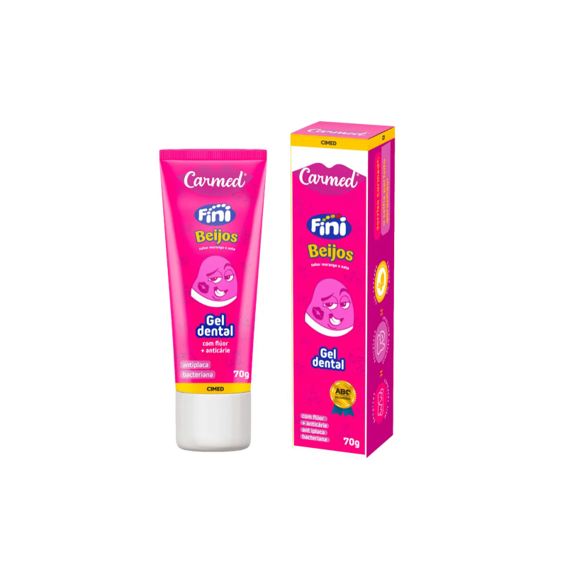 GEL DENTAL CARMED COM FLUOR SABOR MORANGO 70G