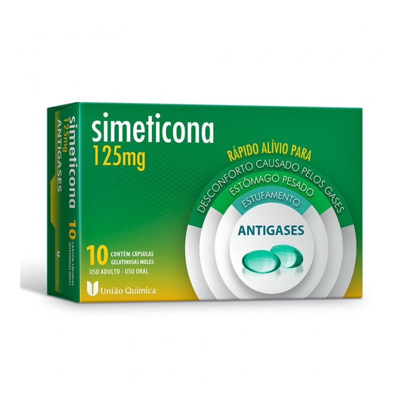 SIMETICONA 125MG COM 10 CÁPSULAS-UNIÃOQUIMICA-