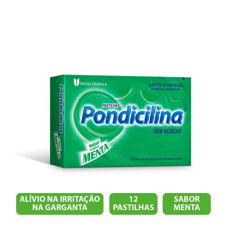 PONDICILINA MENTA COM 12 PASTILHAS