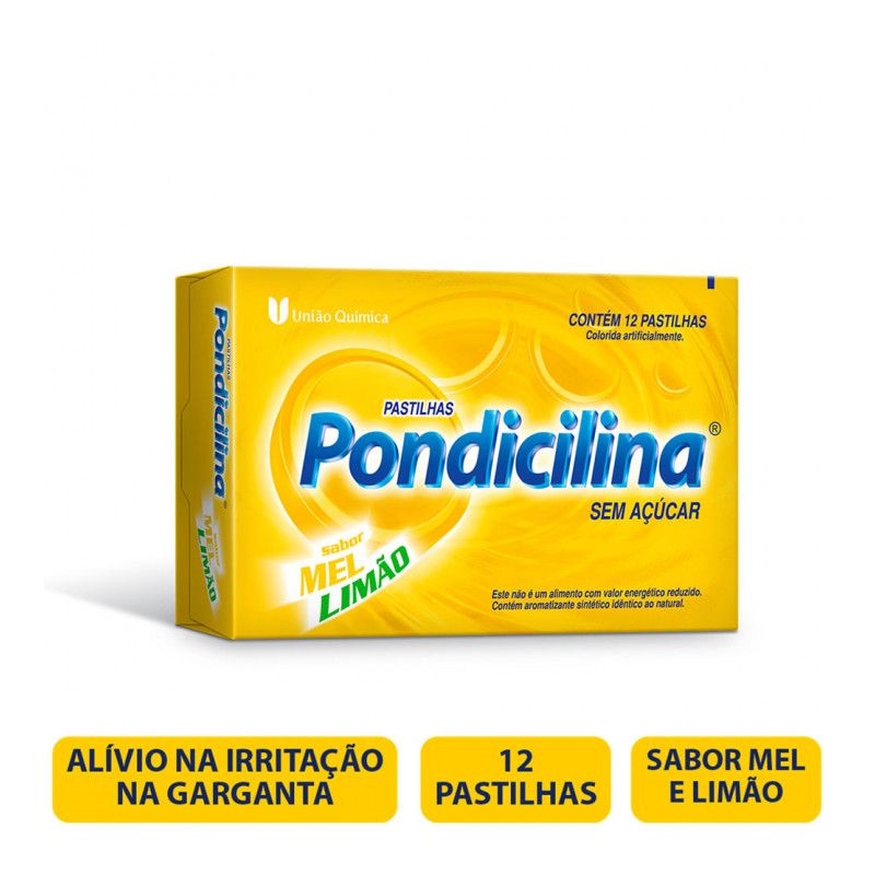 PONDICILINA MEL-LIMÃO COM 12 PASTILHAS