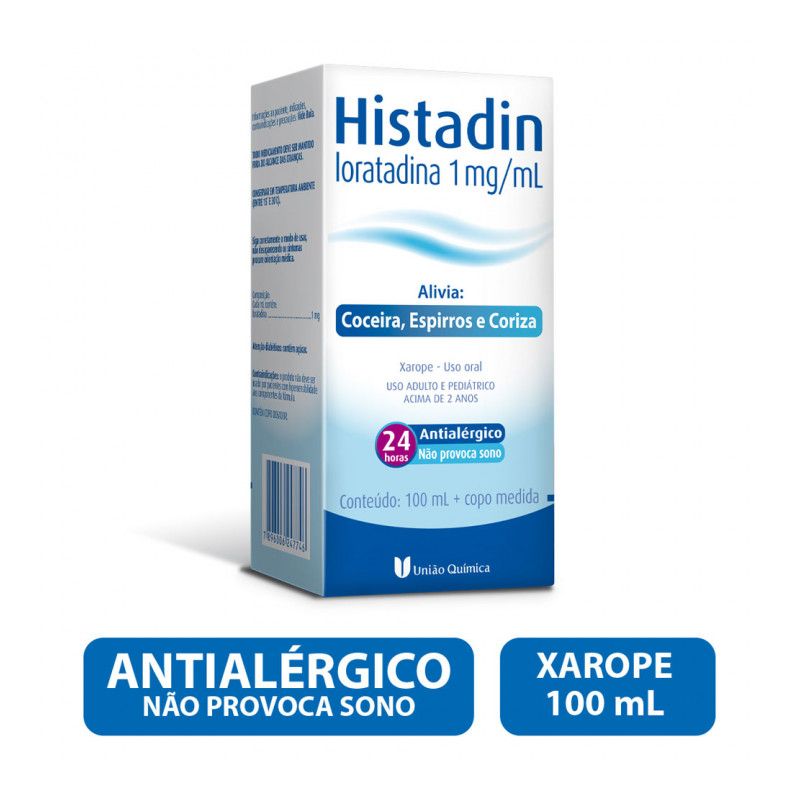 HISTADIN 1MG XAROPE 100ML-UNIÃO QUIMICA-