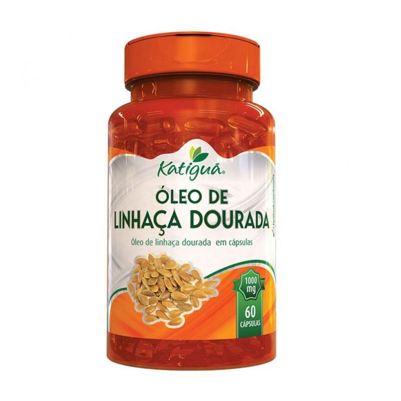 OLEO DE LINHAÇA DOURADA COM 60 CÁPSULAS