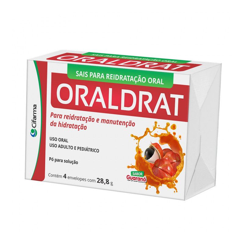 ORALDRAT SABOR GUARANA COM 4 ENVELOPES DE 28,8G