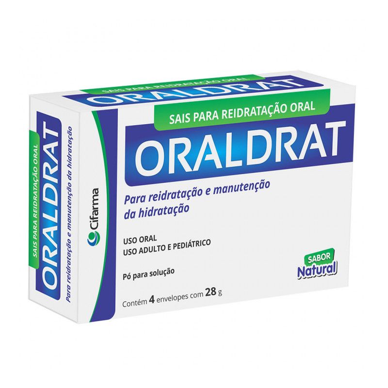 ORALDRAT SABOR NATURAL  COM 4 ENVELOPES DE 28,8G
