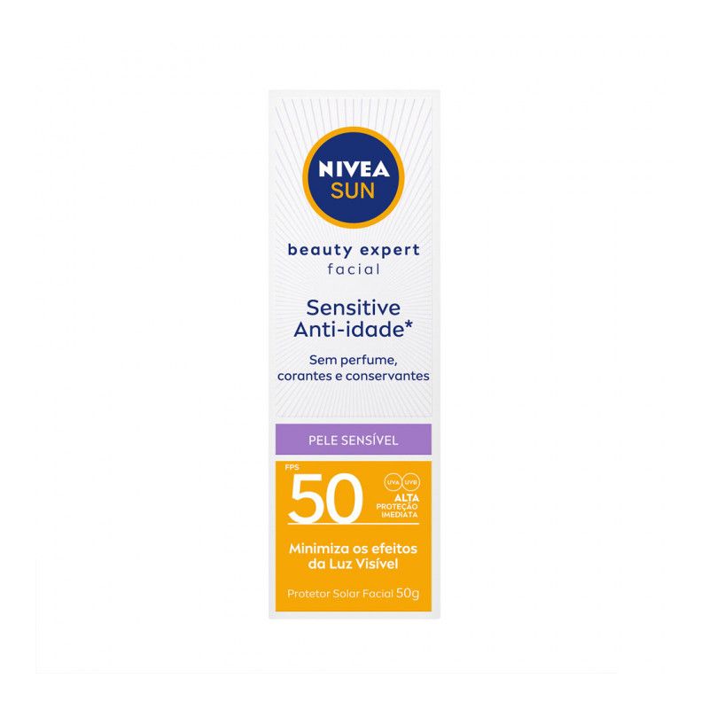PROTETOR SOLAR FACIAL NIVEA BEAUTY  ANTI-IDADE FPS50 50G