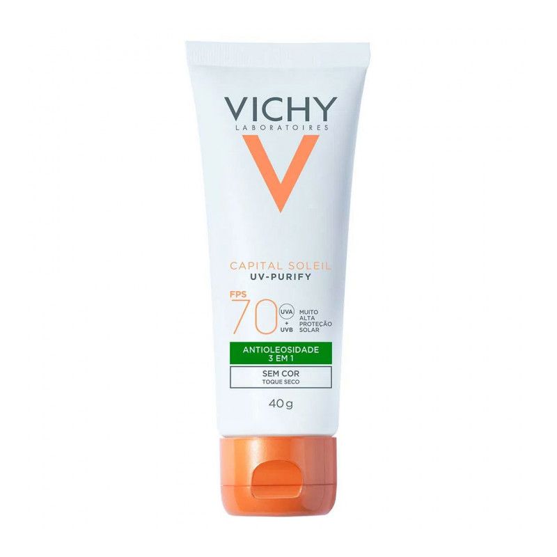 PROTETOR SOLAR  IDEAL SOLEIL PURIFY SEM COR FPS 70 VICHY 40G