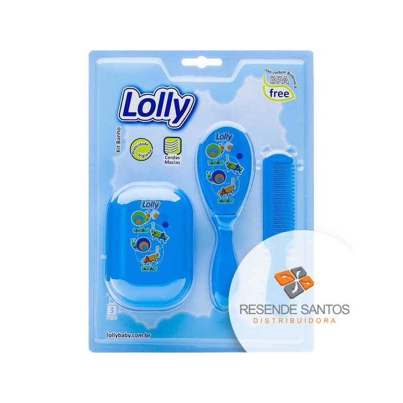 KIT BANHO ZOO LOLLY AZUL COM 3 ITENS