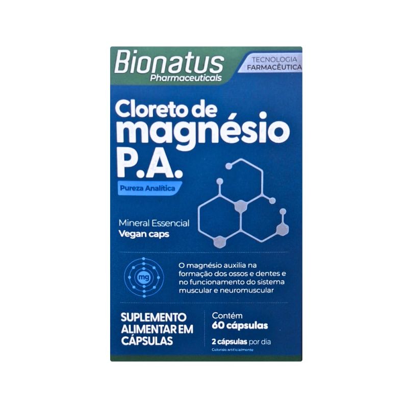 CLORETO DE MAGNESIO P.A COM 60 CAPSULAS BIONATUS
