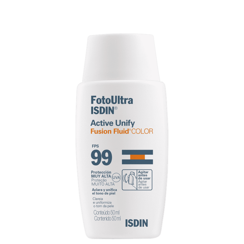 ISDIN FOTO ULTRA ACTIVE UNIFY FUSION FLUID COLOR- LOÇÃO CLAREADORA DE MANCHAS 50ML  