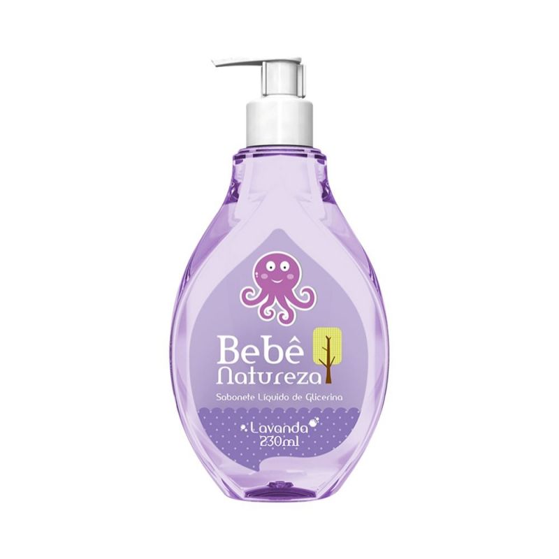 SABONETE LÍQUIDO BEBÊ NATUREZA GLICERINA LAVANDA 230ML