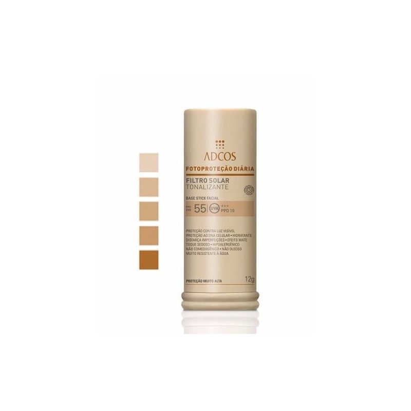 ADCOS PROTETOR SOLAR TONALIZANTE NUDE FPS55 12G