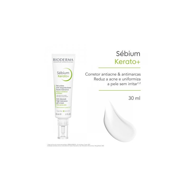GEL CREME FACIAL BIODERMA SEBIUM KERATO+ 30ML