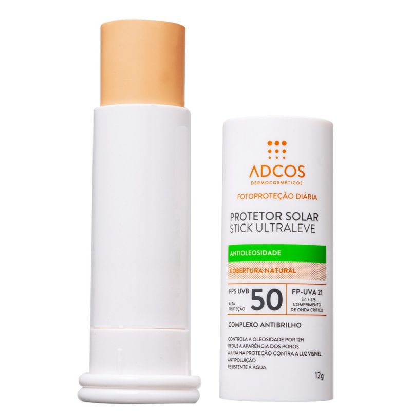 ADCOS PROTETOR SOLAR STICK ULTRALEVE FPS50 PEACH 12 GRAMAS