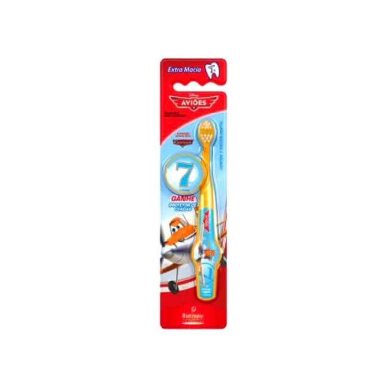 ESCOVA DENTAL INFANTIL AVIÕES 7 COM 1 UNIDADE