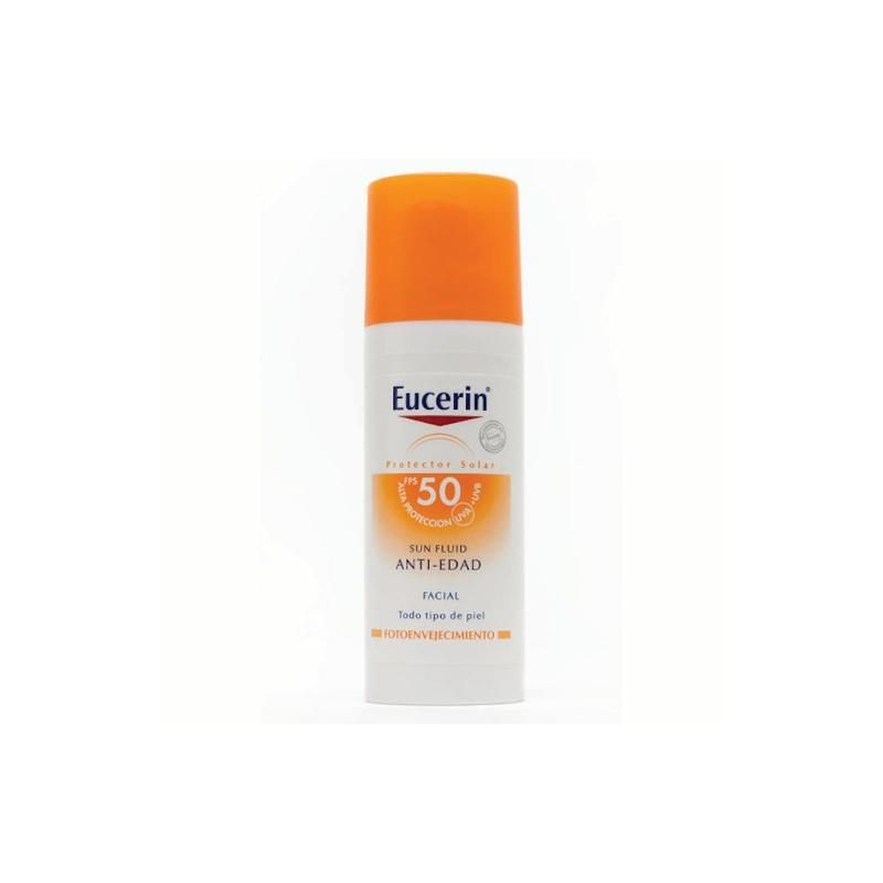 EUCERIN SUN FLUIDO PROTETOR SOL FACIAL ANTI-IDADE FPS50 50ML