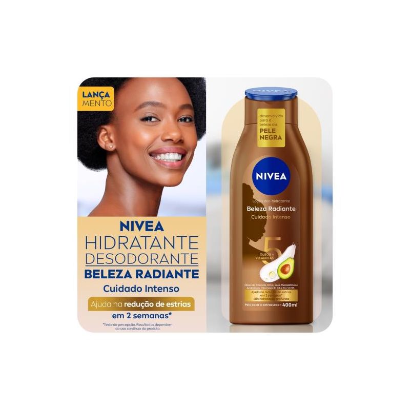CREME HIDRATANTE NIVEA BELEZARADIANTE CUIDADO INTENSO 400M